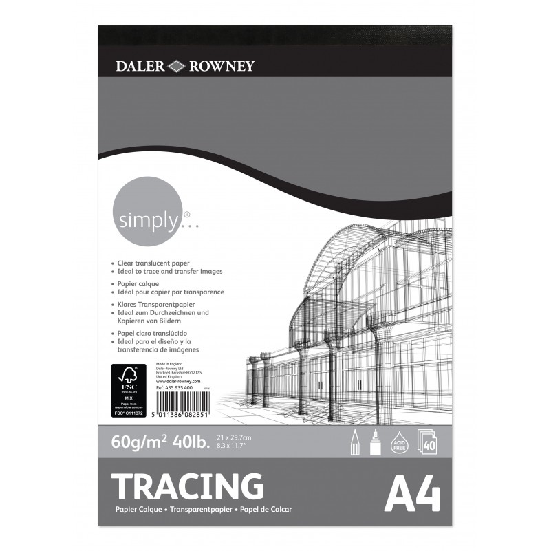 Bloc Tracing Daler & Rowney 60 gr A4