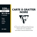 Cartón Clairefontaine Grattage Negro