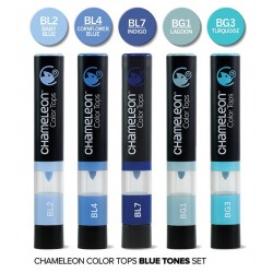 Set Chameleon 5 Color Tops Tonos Azules Casa Piera Barcelona