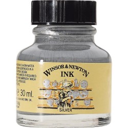 Tinta China W&N - Plata 30 mL