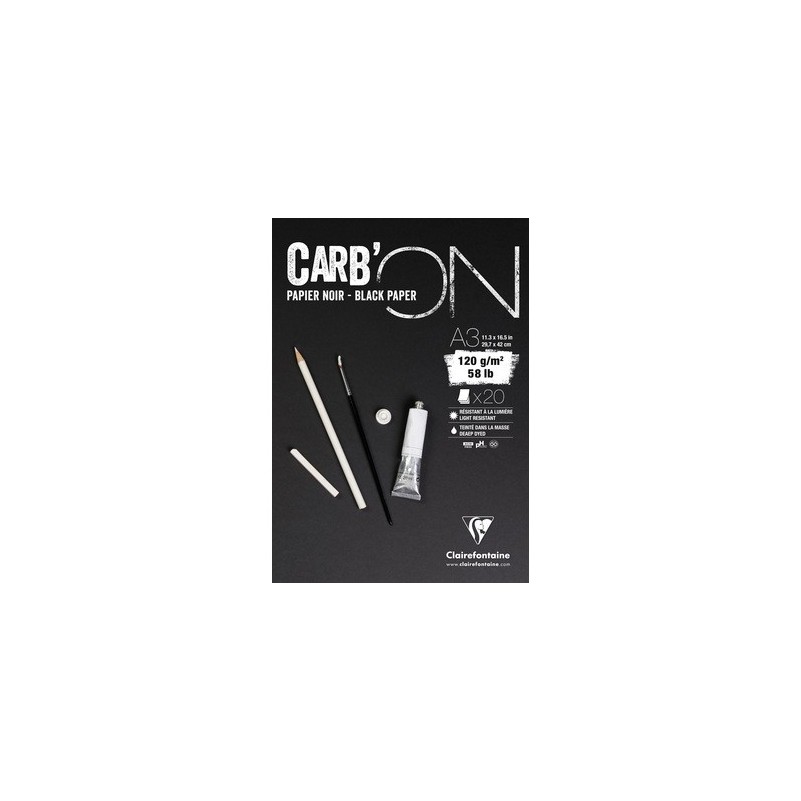 Bloc Clairefontaine Carbón Encolado