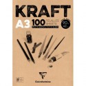 Bloc Kraft Clairefontaine 90g