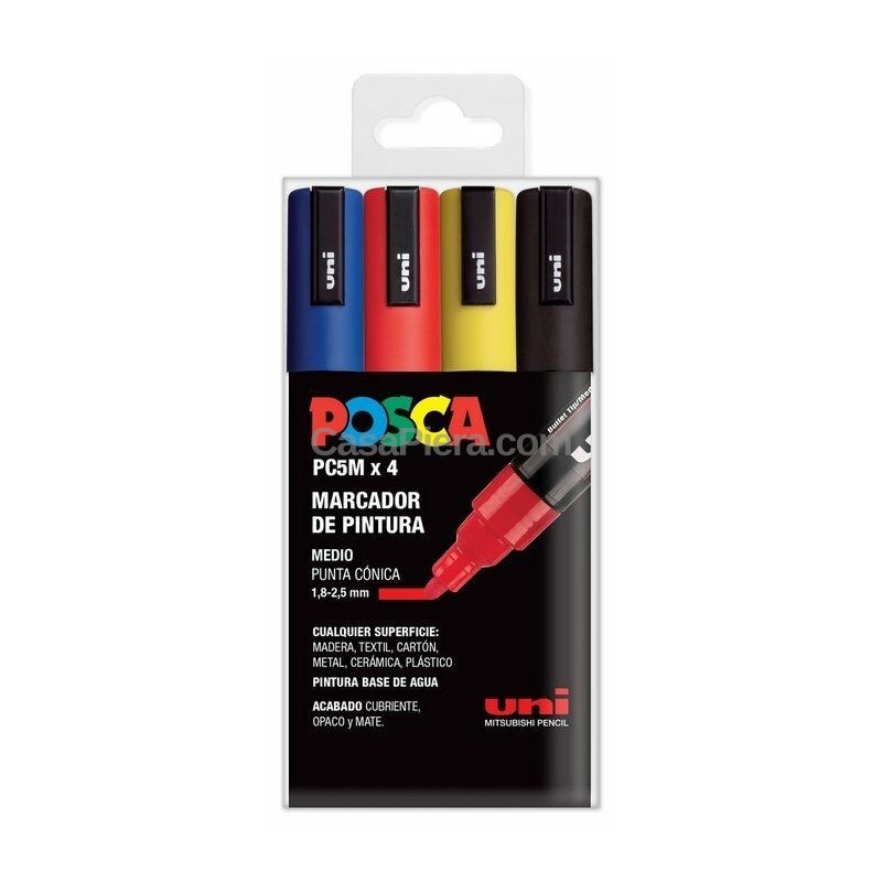 Set Rotuladores PC5M Colores POSCA