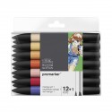 Set 12+1 Promarker Winsor&Newton a doppia punta