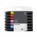 Set 12+1 Promarker Winsor&Newton a doppia punta