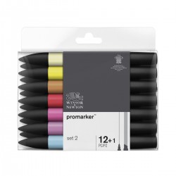 Set 12+1 Promarker Set 2 Winsor&Newton doble punta - Casa Piera