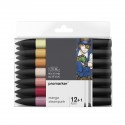 Set 12+1 Promarker Winsor&Newton a doppia punta