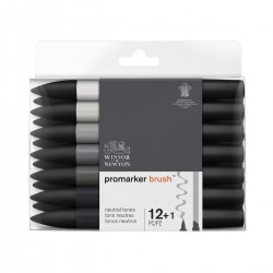 Set 12+1 Brush Promarker Winsor&Newton - Casa Piera