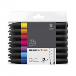 Set 12+1 Brush Promarker Winsor&Newton - Casa Piera