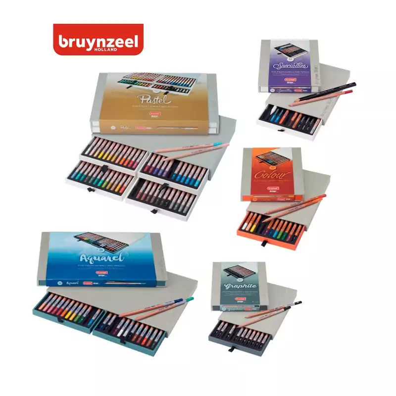 Caja 12 Lapices Pastel Bruynzeel Design - Artespray