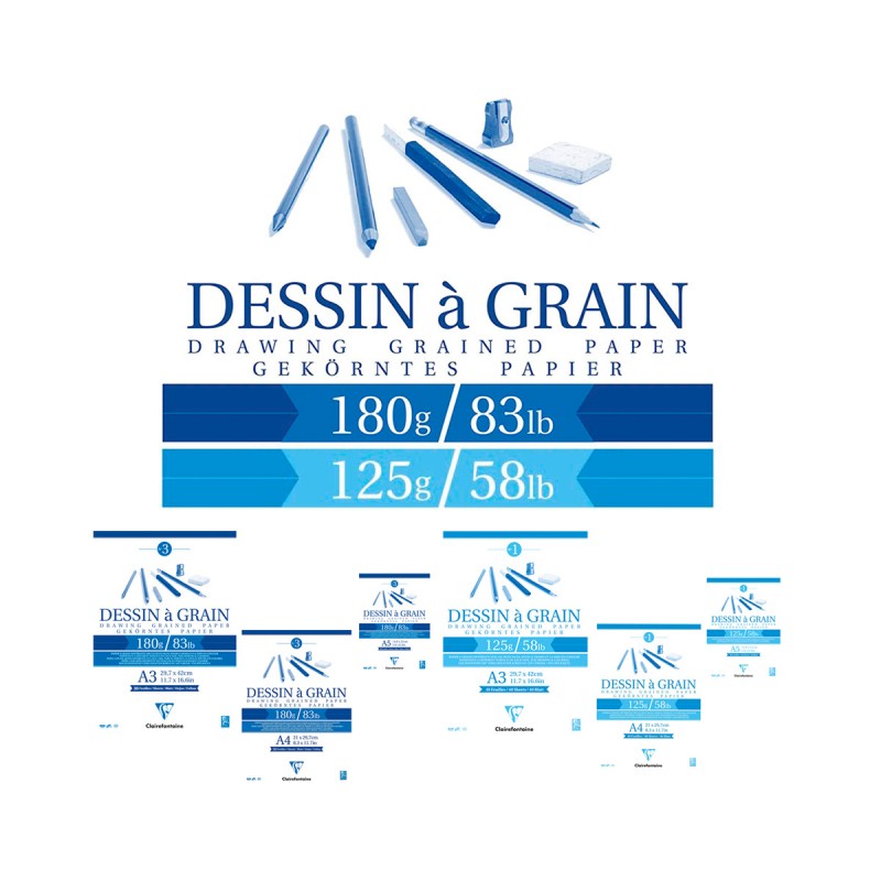 Bloc Dibujo Dessin a Grain Clairefontain