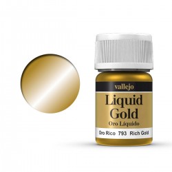 Pintura metalizada Liquid Gold 35ml Vallejo - Casa Piera Barcelona