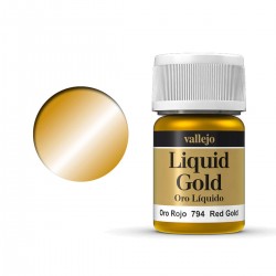 Pintura metalizada Liquid Gold 35ml Vallejo - Casa Piera Barcelona