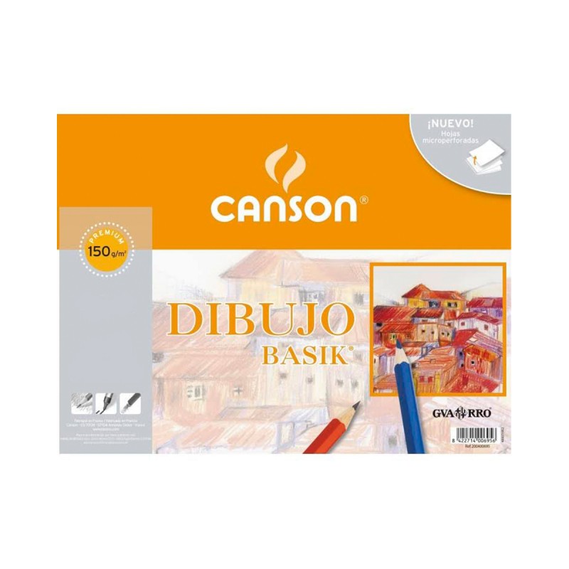 Papel Dibujo Basik Canson 150gr