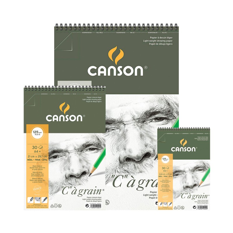 BLOC CANSON C A GRAIN A4 224GR