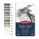 Set 12 matite grafiche Derwent in grafite