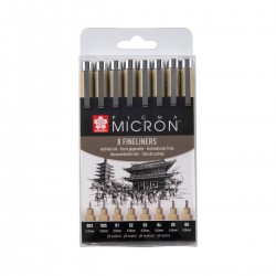 Set 8 Rotuladores Pigma Micron Sakura