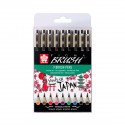 Set di 9 pennarelli Pigma Brush Sakura