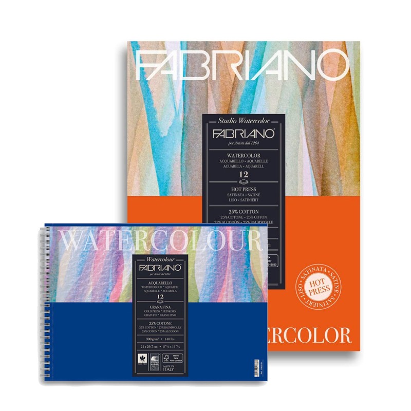 Bloc Watercolor 1L 300G 12H Fabriano