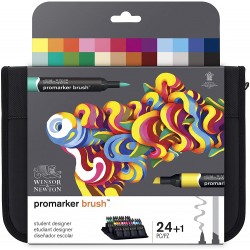 Set Promarker Brush Zip Wallet W&N