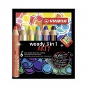 Set di matite Woody Stabilo 3 in 1