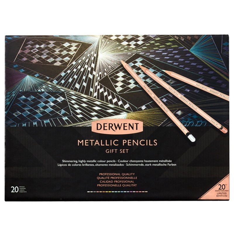 Set Lapices Derwent Metallic 20 Aniversa