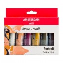 Set Carton Acrilicos Amsterdam 20ml