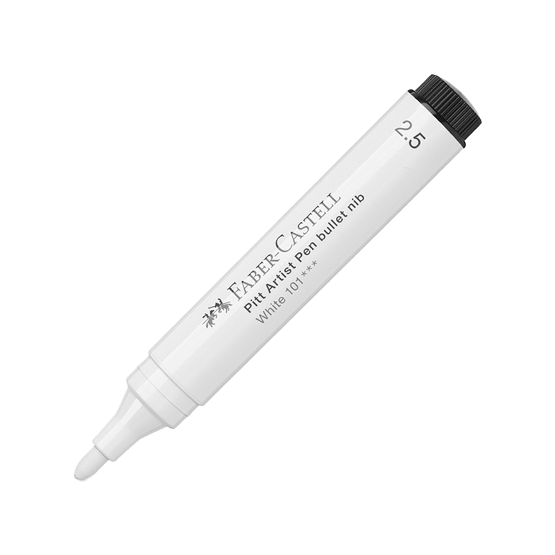 Rotulador Pitt Artist Pen punta redonda 2,5 blanco