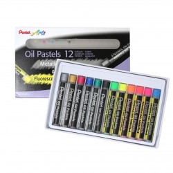 Caja Oil Pastels Metalics & Fluo