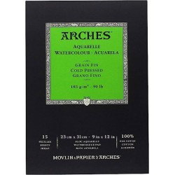 Bloc Acuarela Arches 185gr 15 hojas