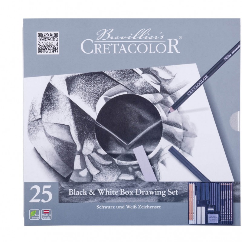 Art Set Classic Black & White Box Cretac