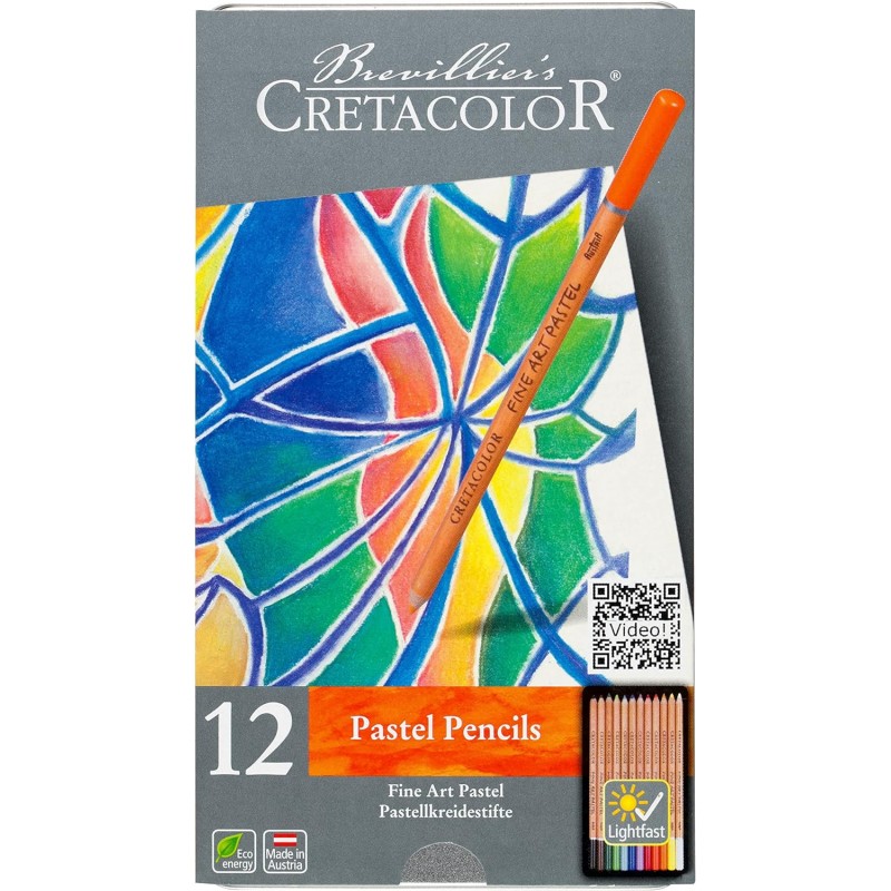Caja metálica 24 lápices pastel Cretacolor