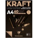 Blocco carta bicolore Kraft e nero 60h