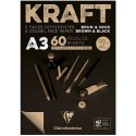 Blocco carta bicolore Kraft e nero 60h