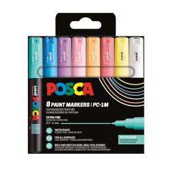 Set 8 Rotuladores Posca PC-1M Soft Colours